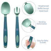 Baby Spoon and fork Set for Baby Feeding (Sky Blue)